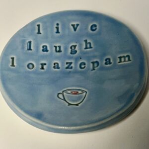 Live Laugh Lorazepam Spoon Rest in Blue